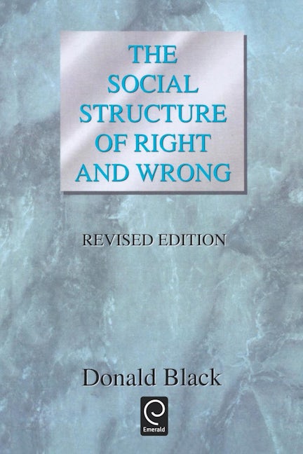 Book cover image for The Social Structure of Right and Wrong ISBN: 9780121028039