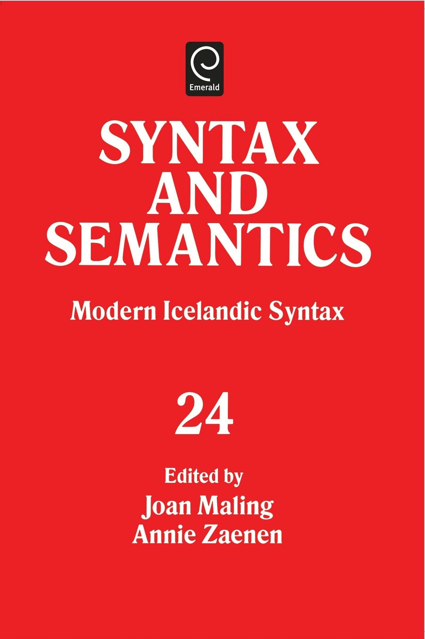 Book cover image for Modern Icelandic Syntax ISBN: 9780126061055