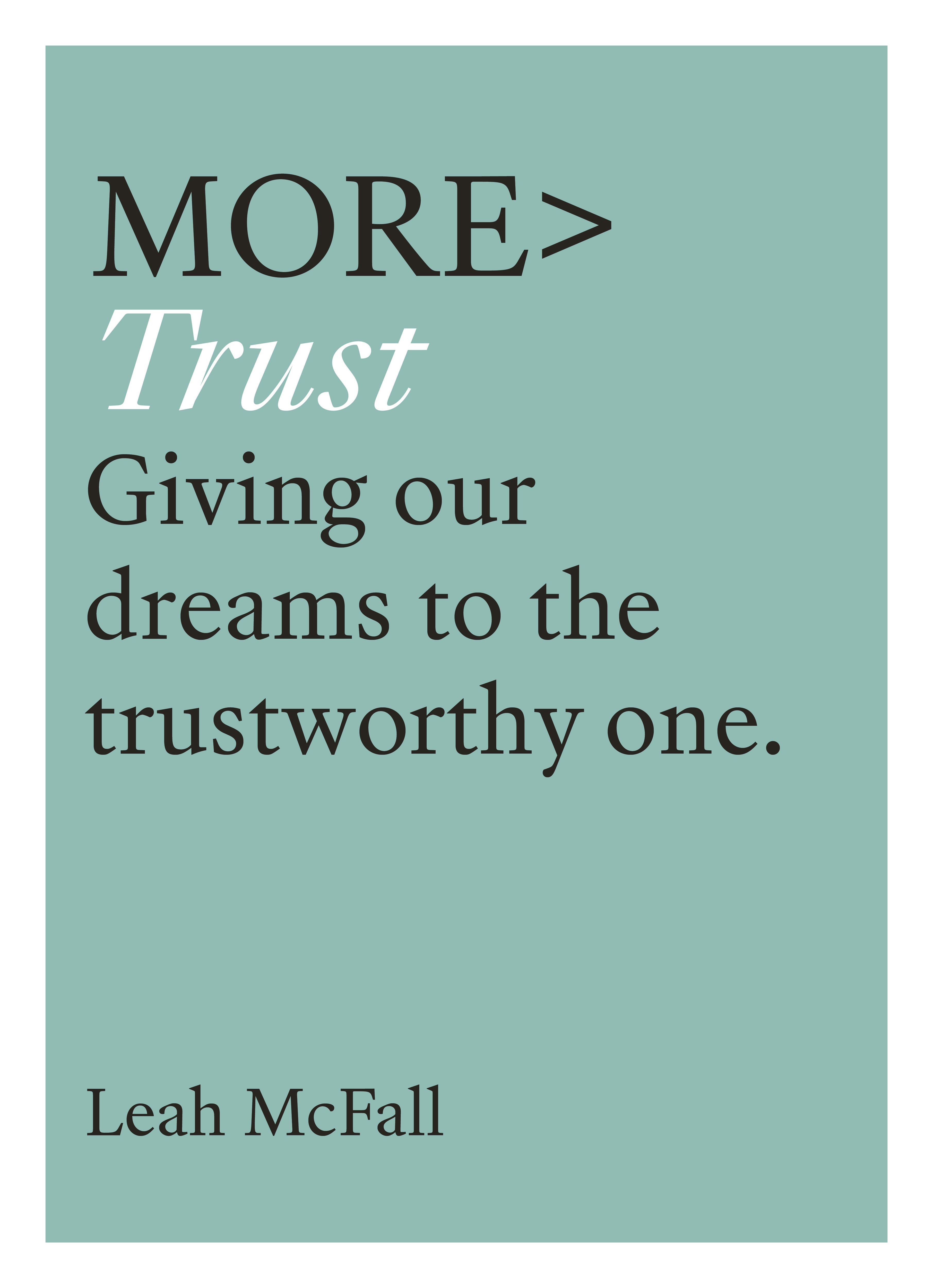 Book cover image for More Trust ISBN: 9780281084579