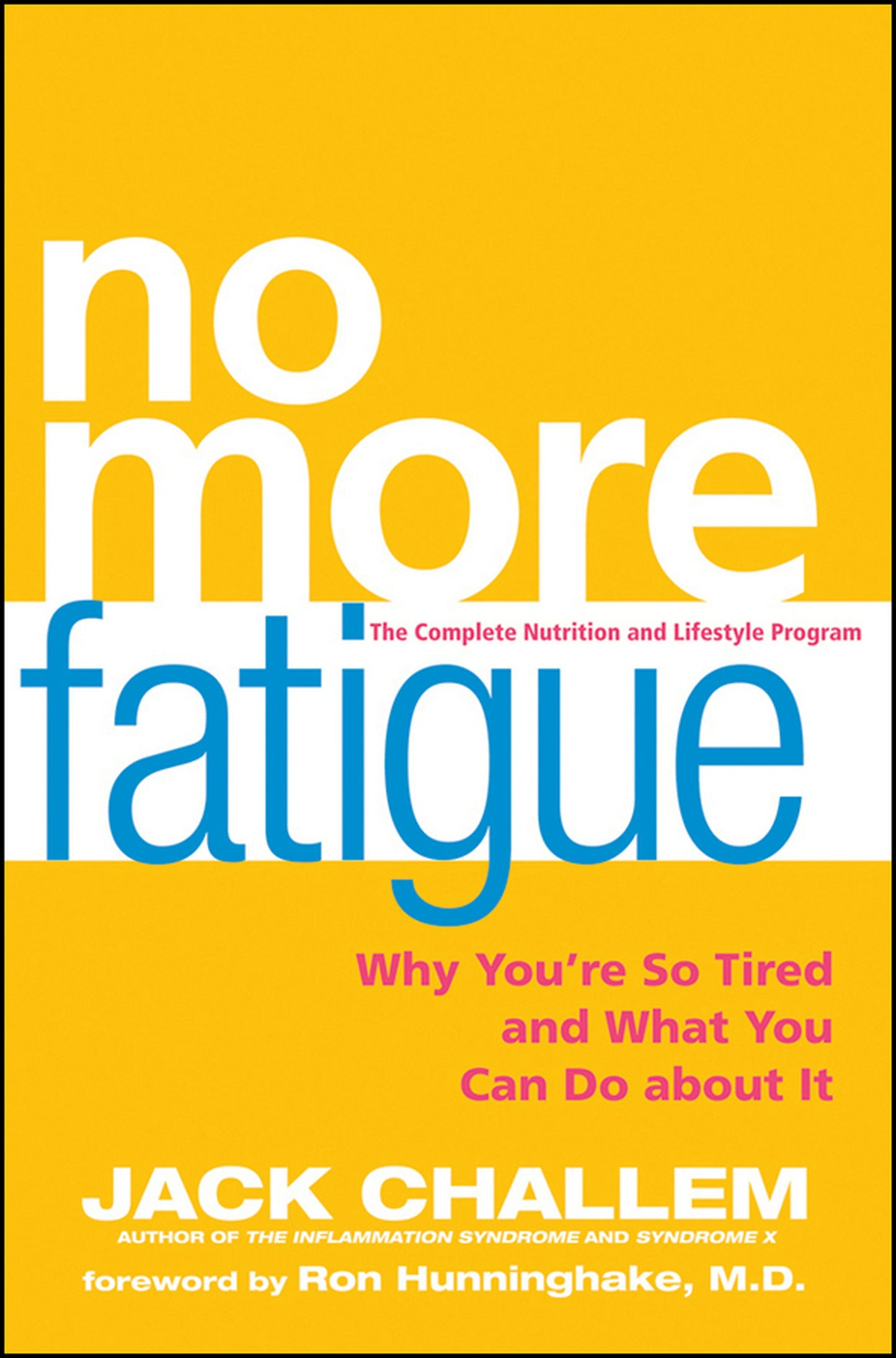 Book cover image for No More Fatigue ISBN: 9780470525456