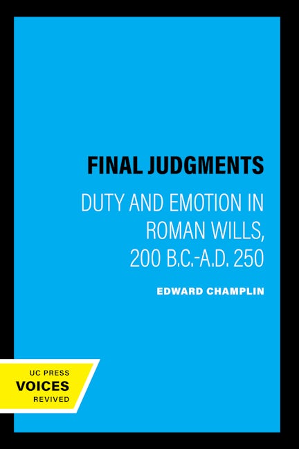 Book cover image for Final Judgments ISBN: 9780520071032