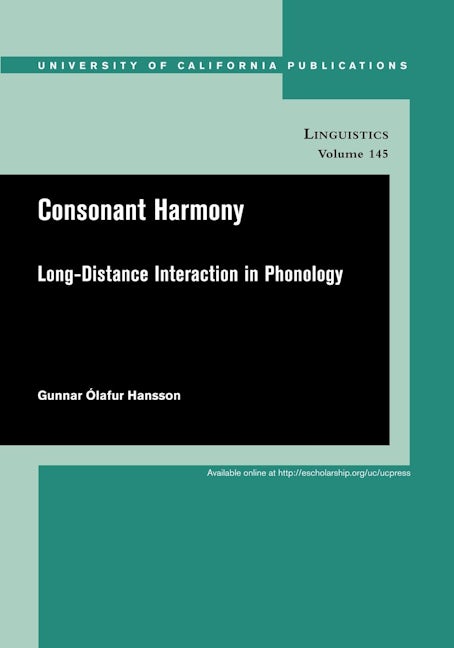 Book cover image for Consonant Harmony ISBN: 9780520098787