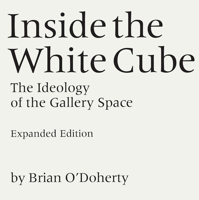 Cover image for Inside the White Cube ISBN 9780520923607
