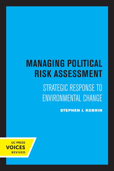 Book cover image for Managing Political Risk Assessment ISBN: 9780520304963