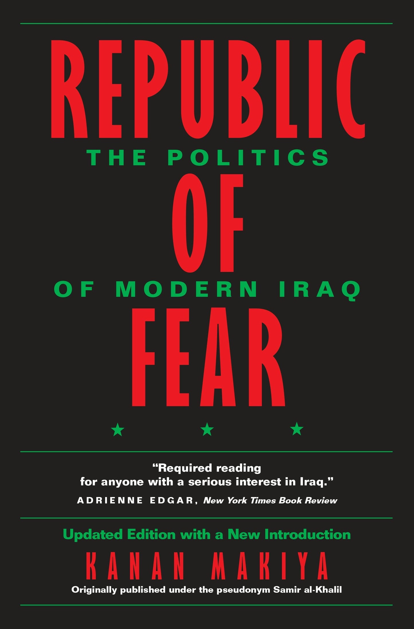 Book cover image for Republic of Fear ISBN: 9780520921245