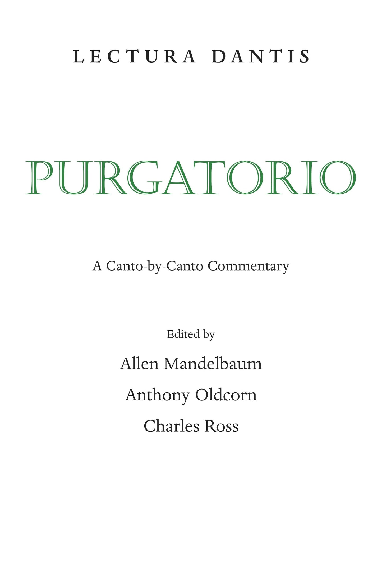 Book cover image for Lectura Dantis, Purgatorio ISBN: 9780520940529