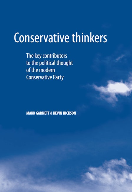Book cover image for Conservative thinkers ISBN: 9780719075087