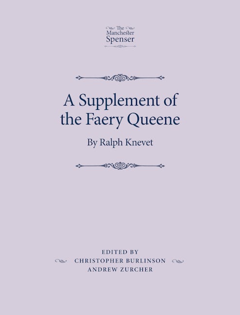 Book cover image for A Supplement of the Faery Queene ISBN: 9780719082597