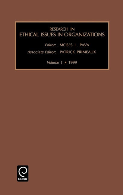 Book cover image for Research in Ethical Issues in Organizations ISBN: 9780762306169