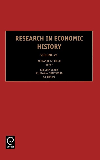 Book cover image for Research in Economic History ISBN: 9780762309931
