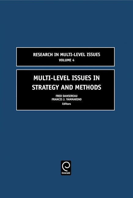 Book cover image for Multi-Level Issues in Strategy and Methods ISBN: 9780762311842