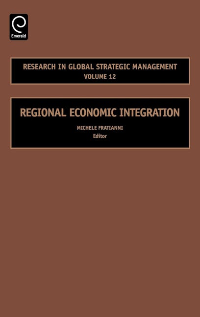Book cover image for Regional Economic Integration ISBN: 9780762312962