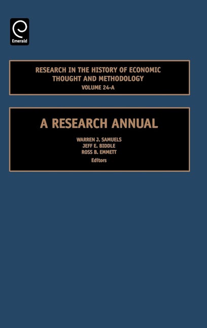 Book cover image for Research in the History of Economic Thought and Methodology ISBN: 9780762313495