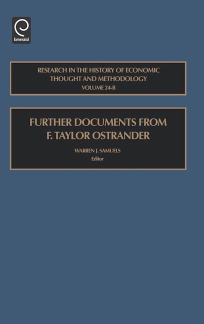 Book cover image for Further Documents from F. Taylor Ostrander ISBN: 9780762313549