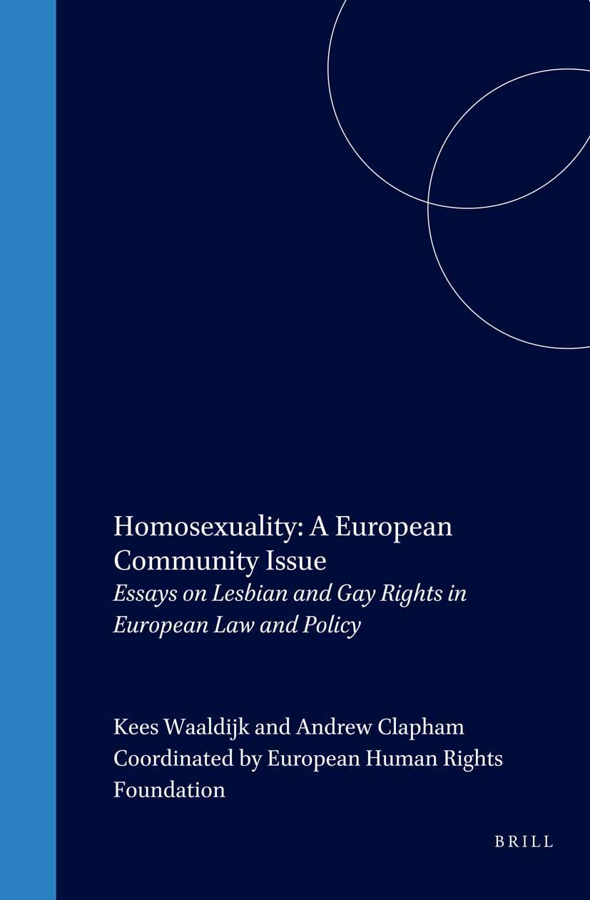 Book cover image for Homosexuality: A European Community Issue ISBN: 9780792320388