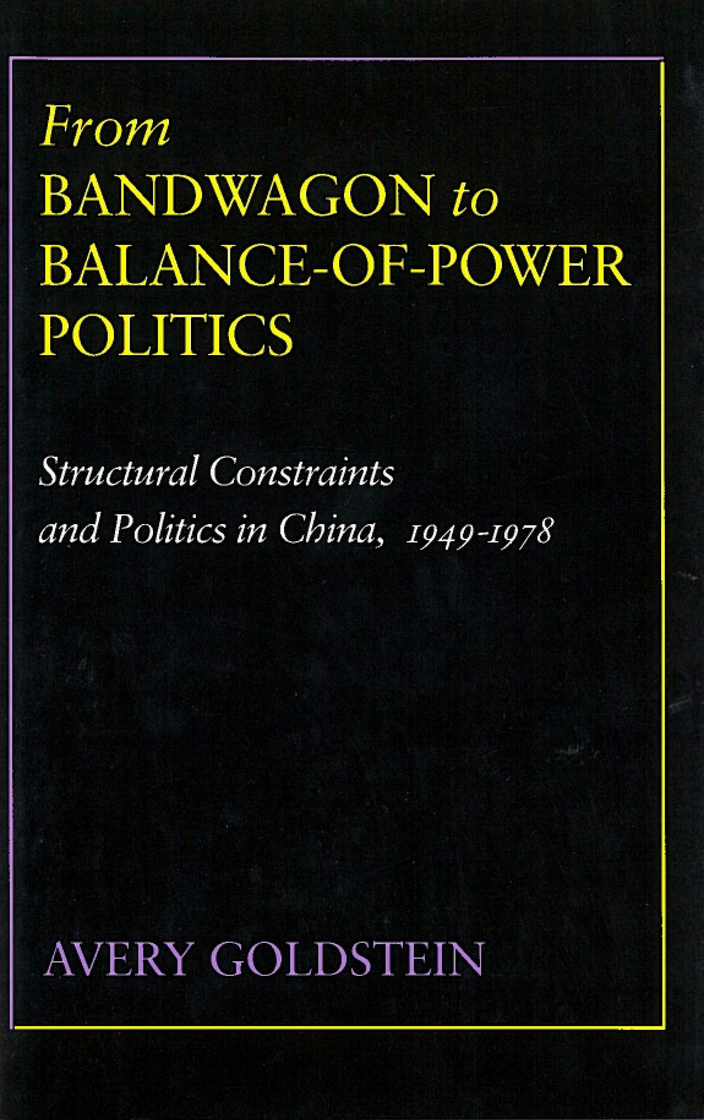 Book cover image for From Bandwagon to Balance-of-Power Politics ISBN: 9780804718509