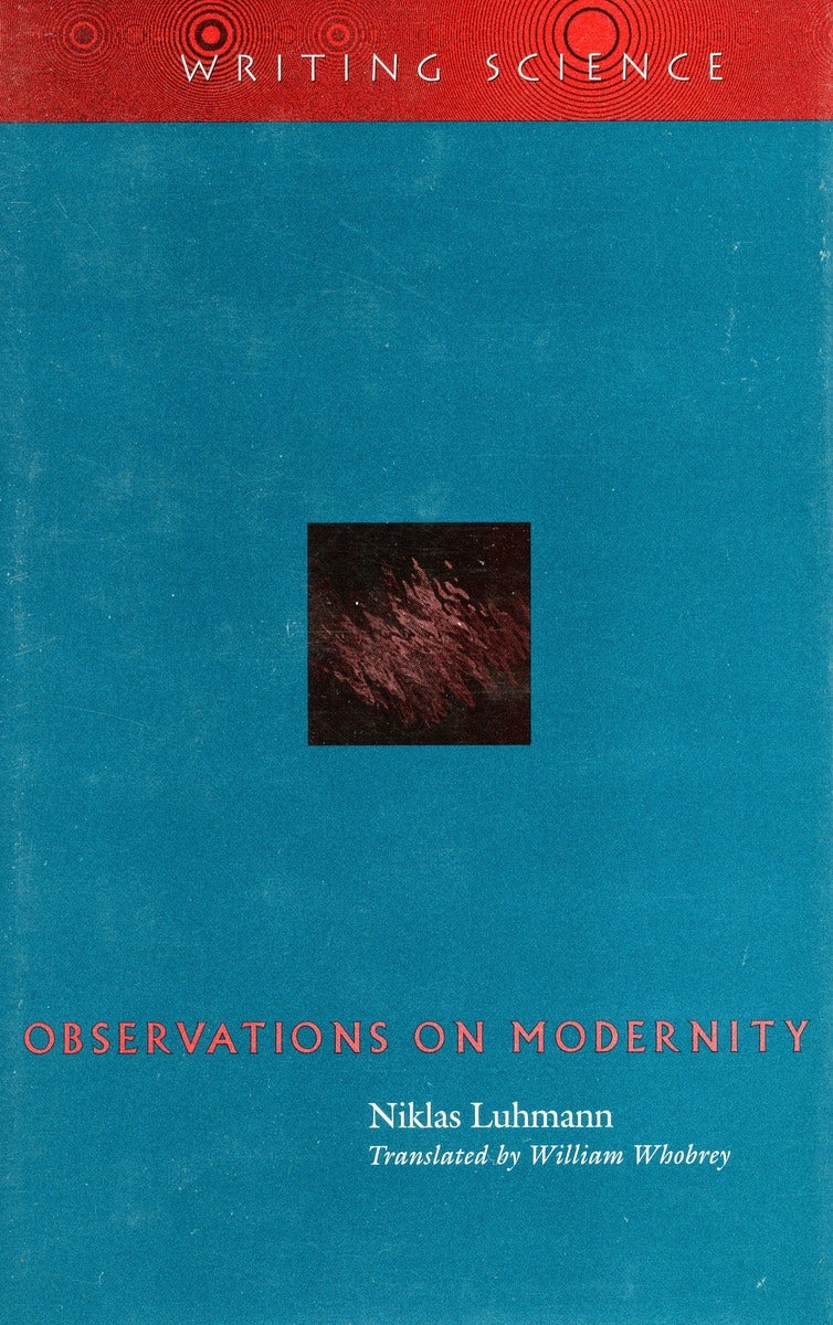 Book cover image for Observations on Modernity ISBN: 9780804732352