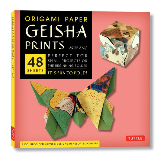 Origami Paper - Geisha Prints - Large 8 1/4" - 48 Sheets