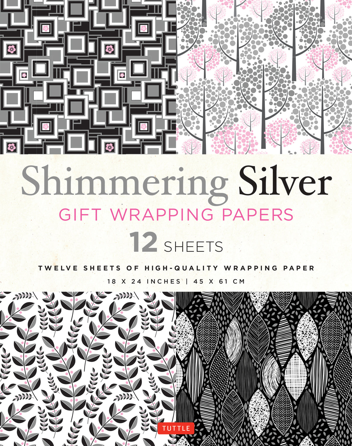 Cover image for Shimmering Silver Gift Wrapping Papers - 12 Sheets ISBN 9780804852135