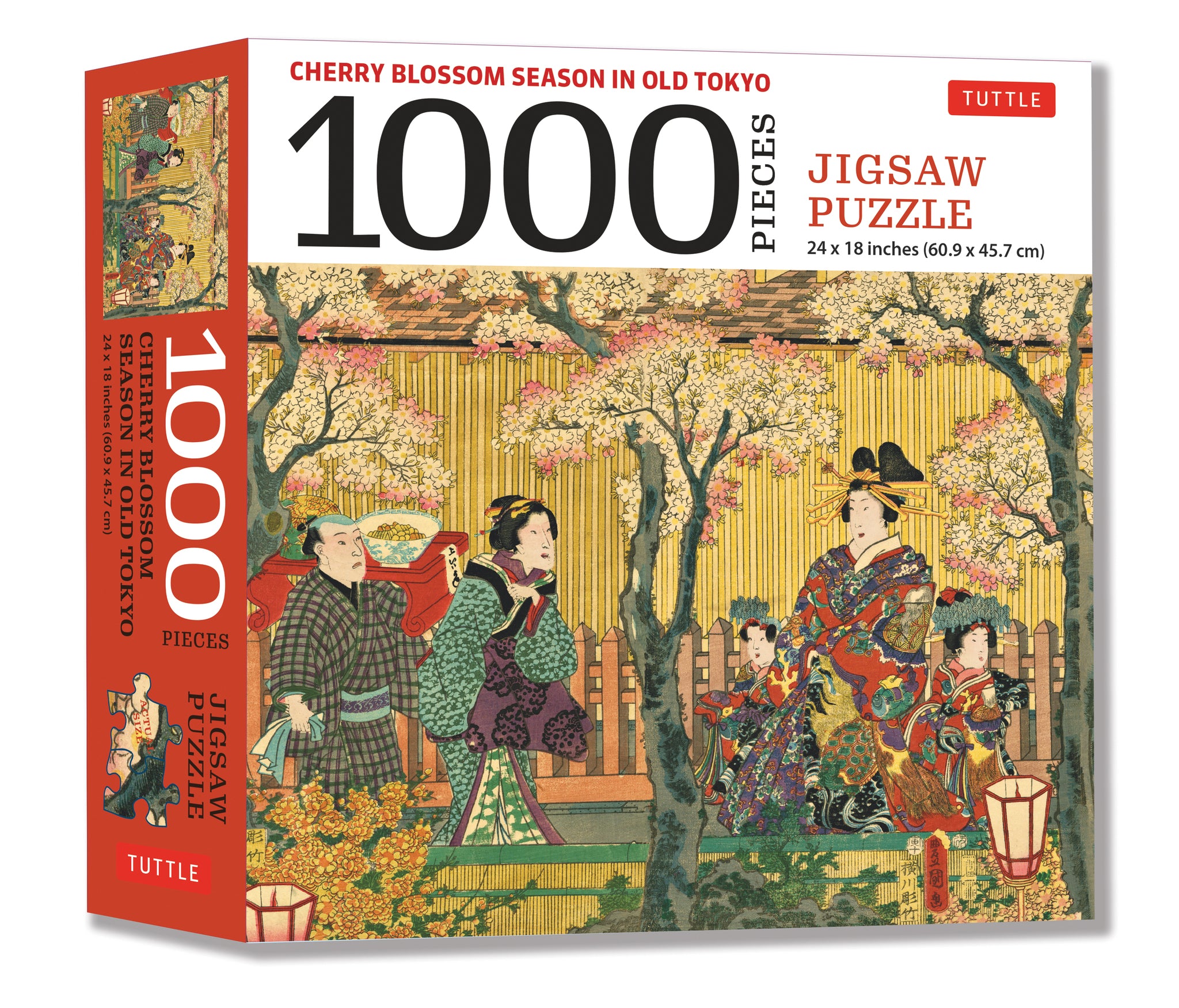 Cover image for Cherry Blossom Season in Old Tokyo- 1000 Piece Jigsaw Puzzle ISBN 9780804854160