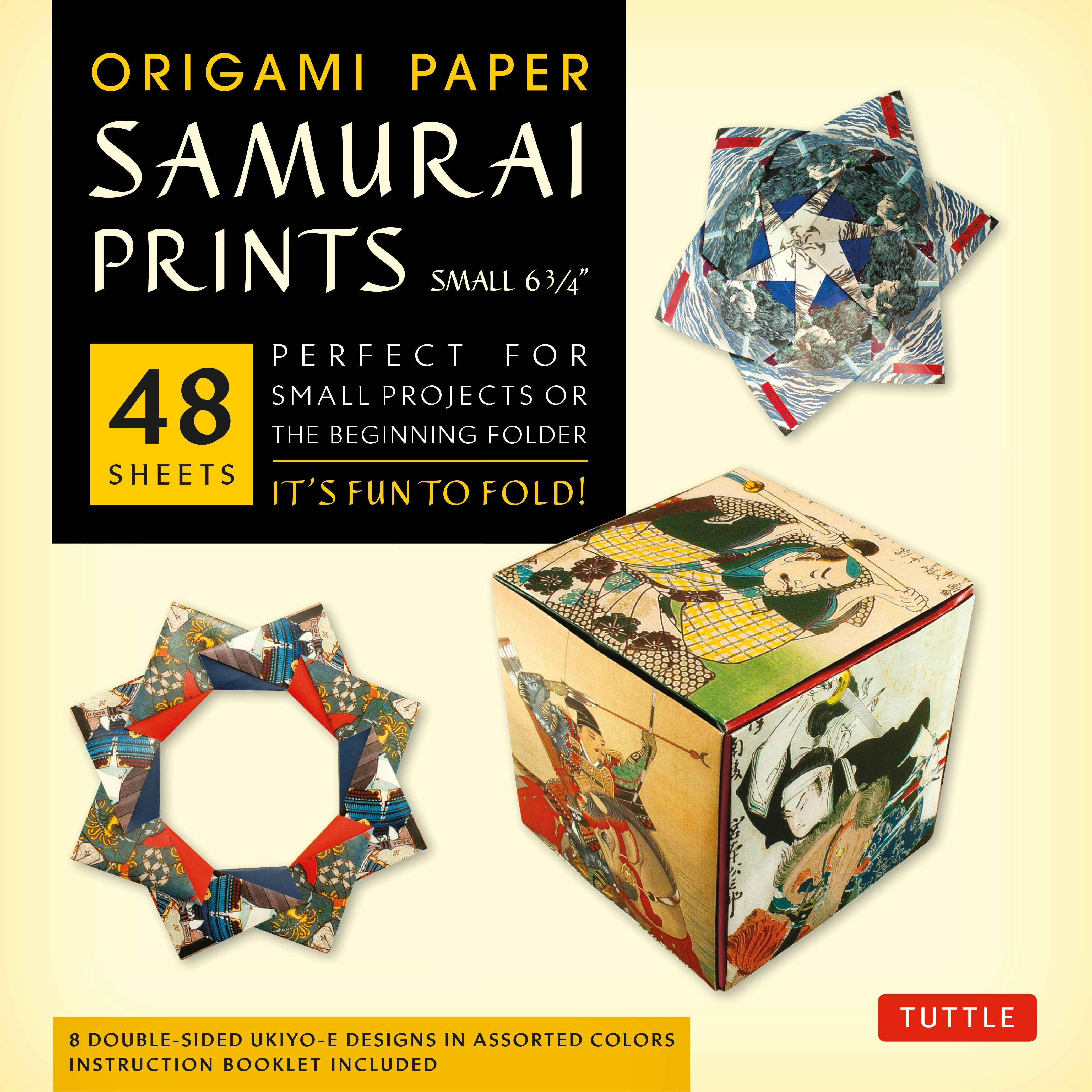 Book cover image for Origami Paper - Samurai Prints - Small 6 3/4" - 48 Sheets ISBN: 9780804856416