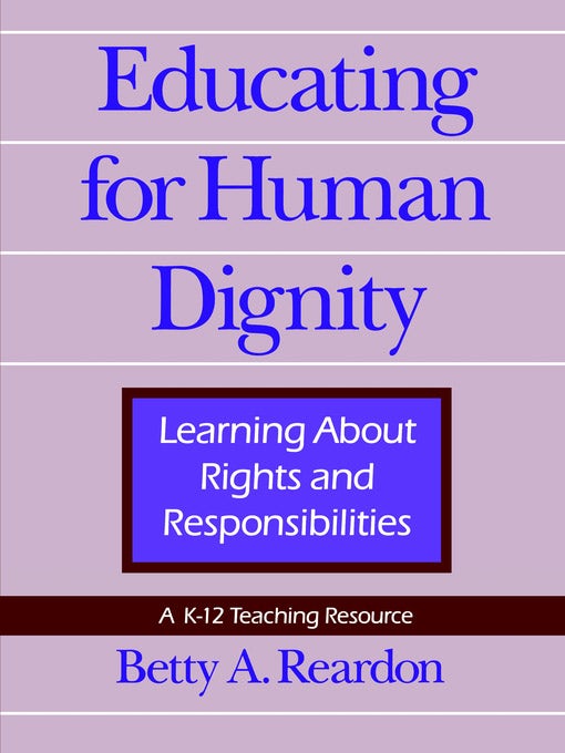 Book cover image for Educating for Human Dignity ISBN: 9780812200188