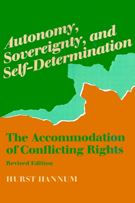 Book cover image for Autonomy, Sovereignty, and Self-Determination ISBN: 9780812202182
