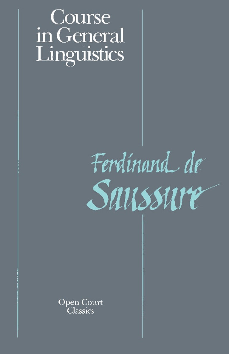 Book cover image for Course in General Linguistics ISBN: 9780812690231