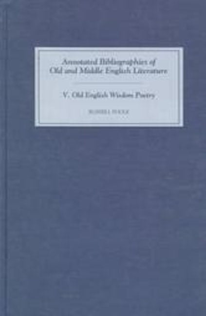 Book cover image for Old English Wisdom Poetry ISBN: 9780859915304