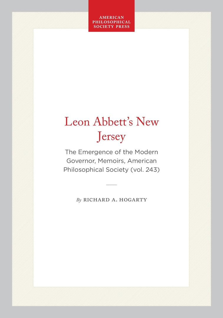 Cover image for Leon Abbett's New Jersey ISBN 9780871692436