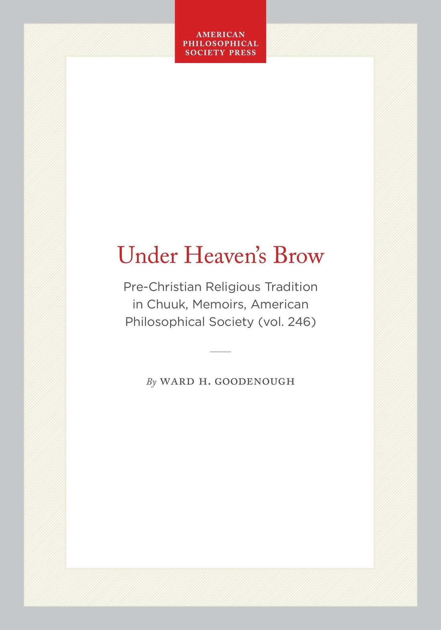 Book cover image for Under Heaven's Brow ISBN: 9780871694256