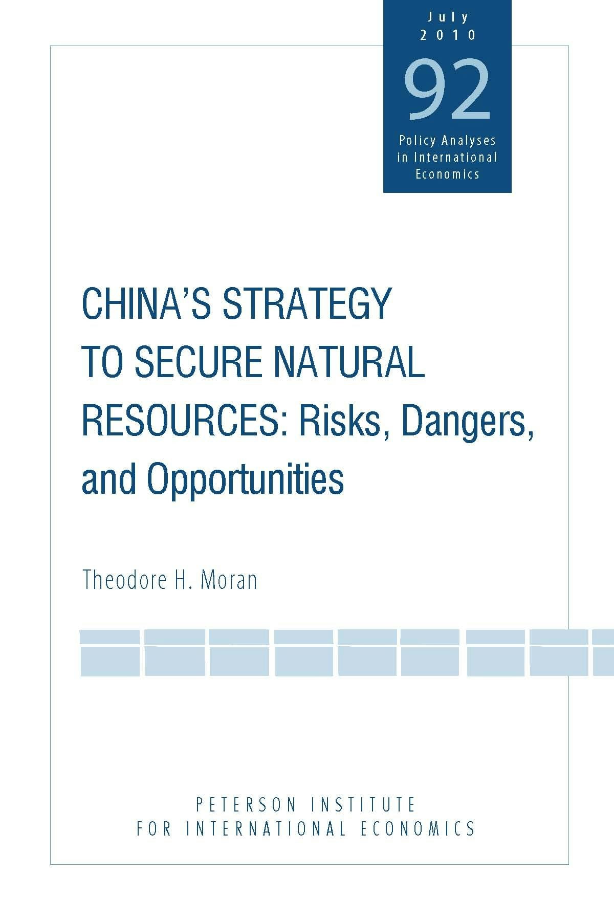Book cover image for China's Strategy to Secure Natural Resources ISBN: 9780881325126