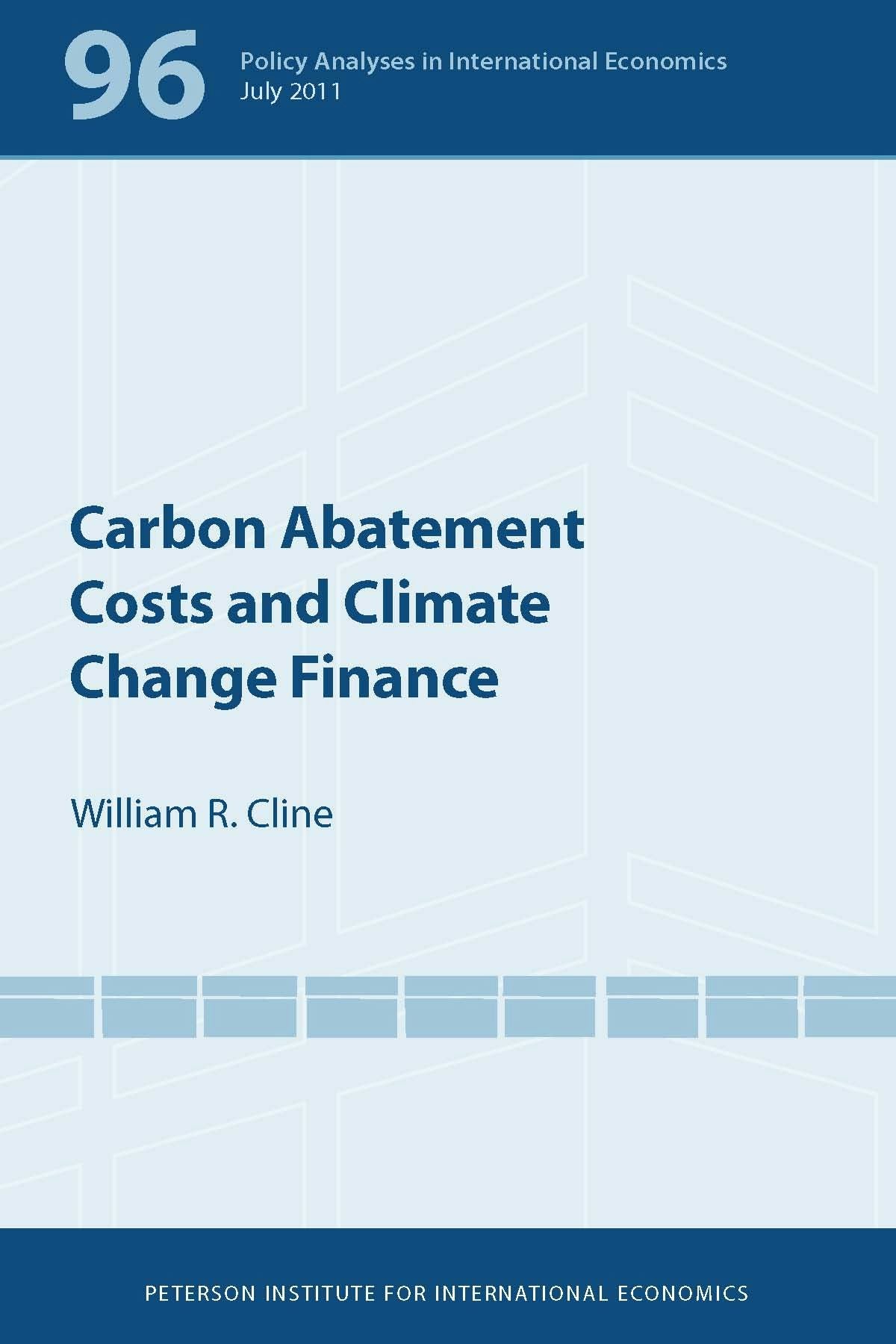 Book cover image for Carbon Abatement Costs and Climate Change Finance ISBN: 9780881326079