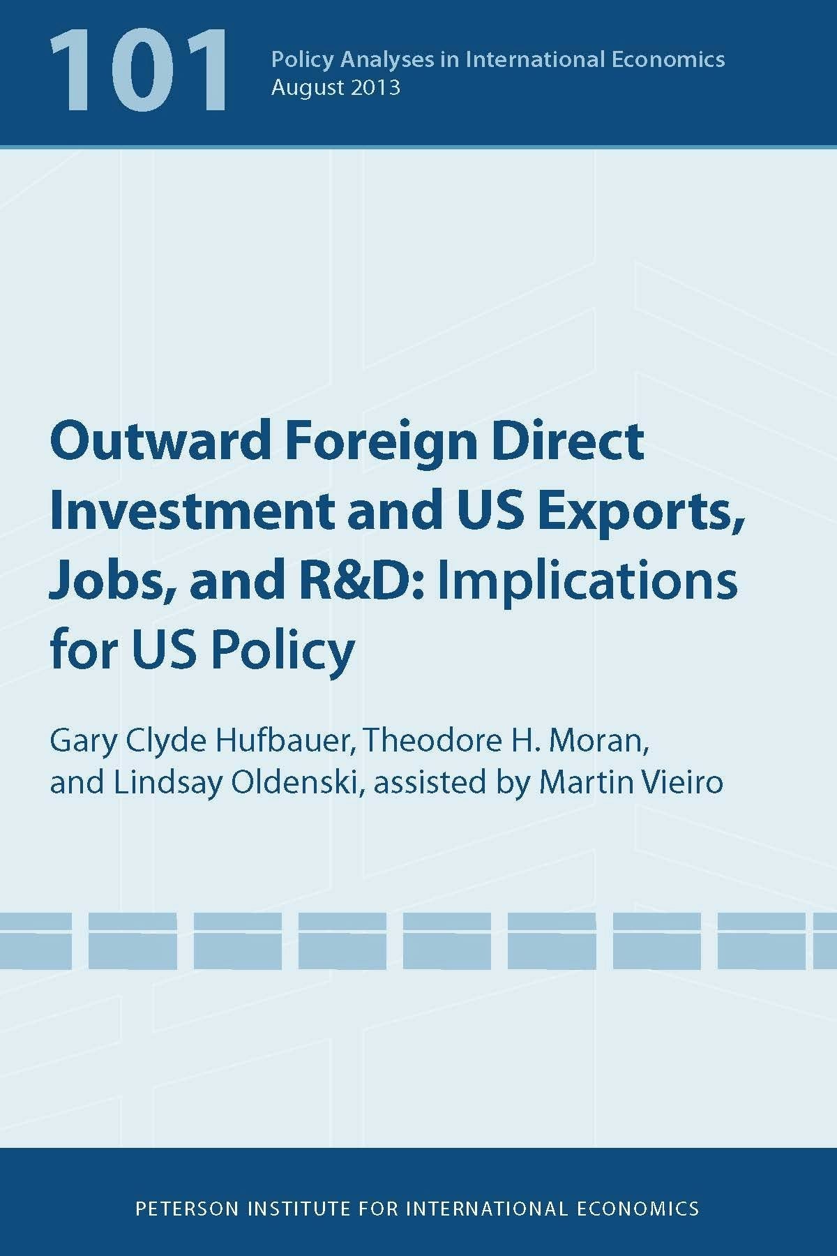 Book cover image for Outward Foreign Direct Investment and US Exports, Jobs, and R&D ISBN: 9780881326680