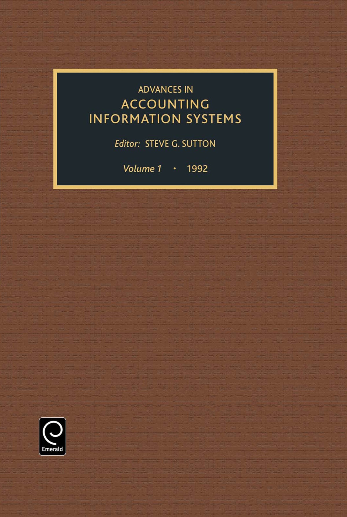 Cover image for Advances in Accounting Information Systems ISBN 9780892325757