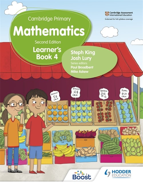 Book cover image for Cambridge Primary Mathematics Learner's Book 4 Second Edition ISBN: 9781398301023