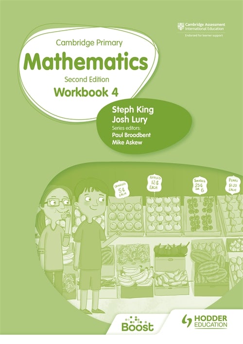 Book cover image for Cambridge Primary Mathematics Workbook 4 Second Edition ISBN: 9781398301207
