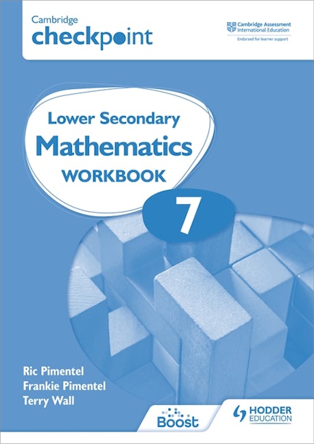 Book cover image for Cambridge Checkpoint Lower Secondary Mathematics Workbook 7 ISBN: 9781398301269