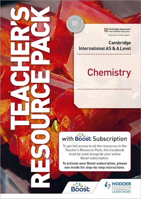 Book cover image for Cambridge International AS & A Level Chemistry Teacher's Resource Pack ISBN: 9781398316799