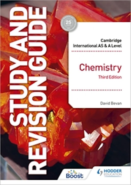 Book cover image for Cambridge International AS/A Level Chemistry Study and Revision Guide Third Edition ISBN: 9781398344396