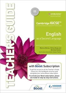 Book cover image for Cambridge IGCSE English as a Second Language Teacher's Guide with Boost subscription ISBN: 9781398352704
