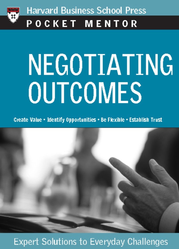 Book cover image for Negotiating Outcomes ISBN: 9781422163764