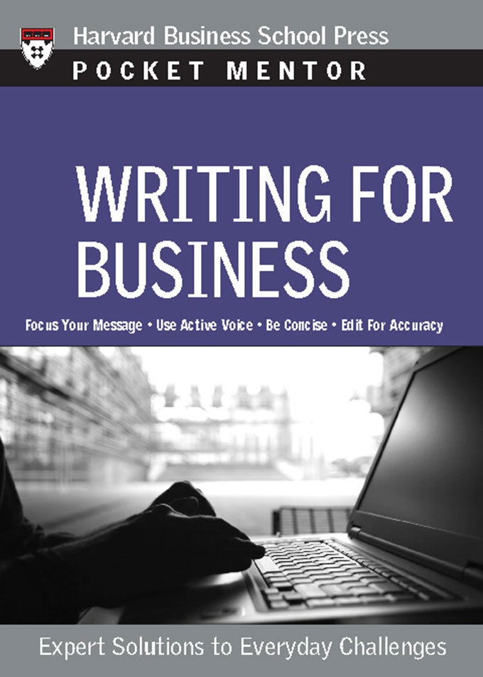 Book cover image for Writing for Business ISBN: 9781422163771