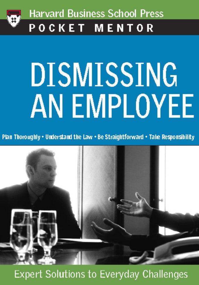 Book cover image for Dismissing an Employee ISBN: 9781422163801