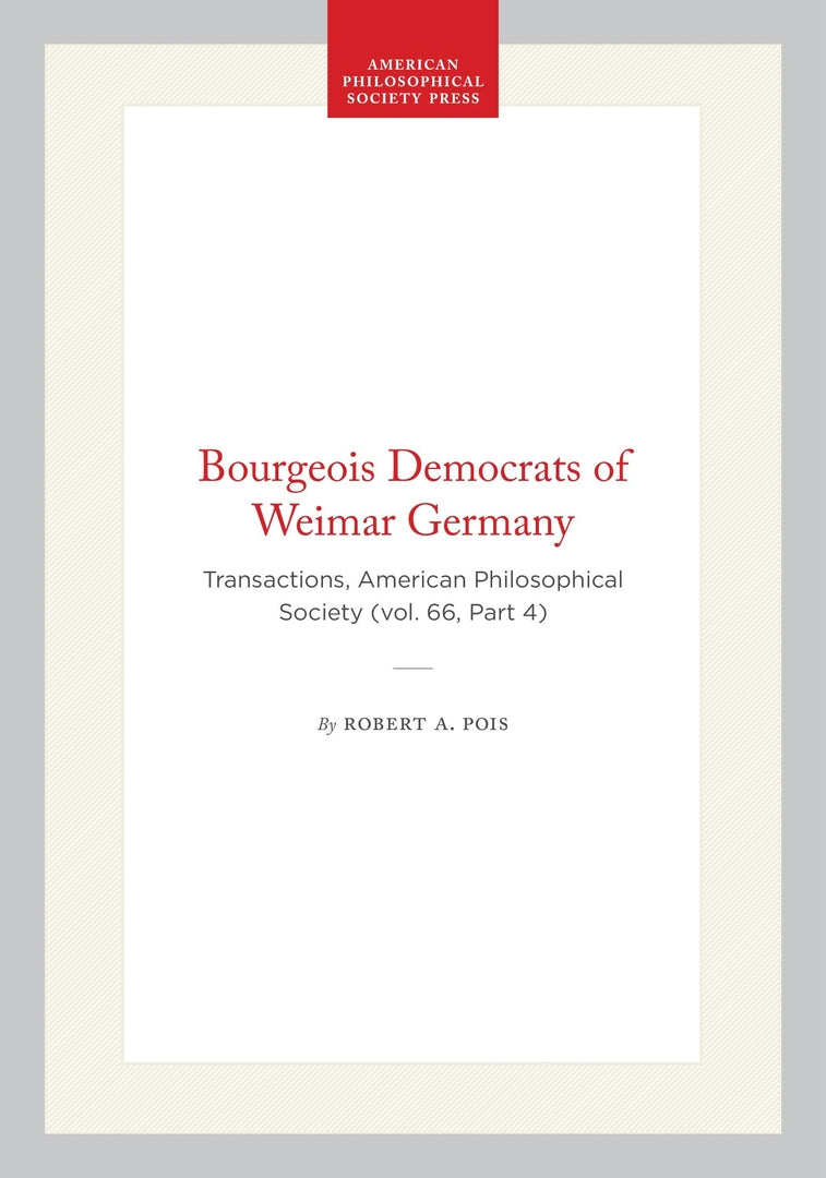 Cover image for Bourgeois Democrats of Weimar Germany ISBN 9781422375204