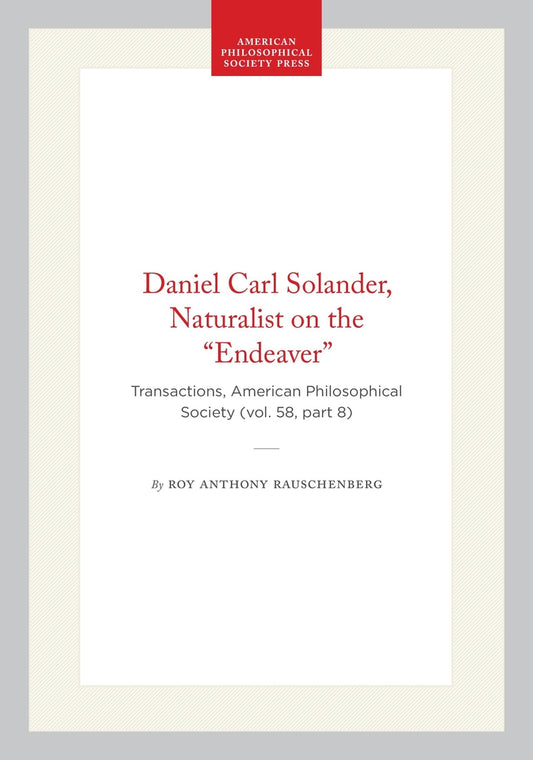 Daniel Carl Solander, Naturalist on the “Endeaver”