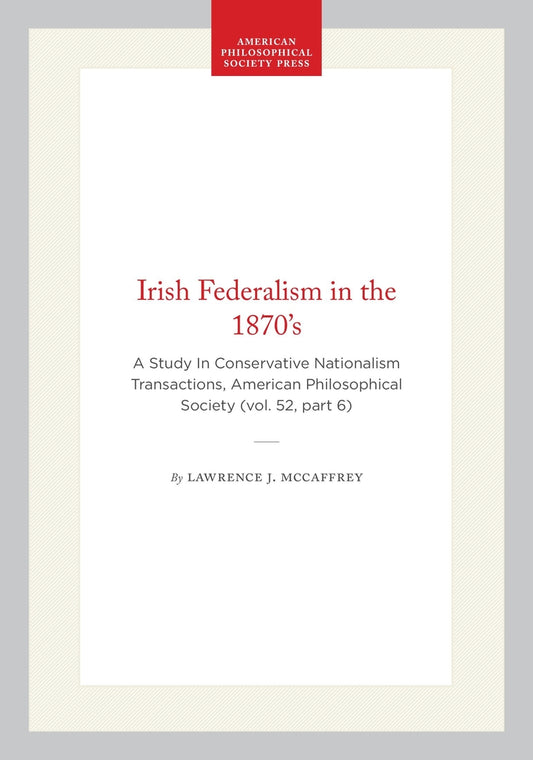 Irish Federalism in the 1870’s