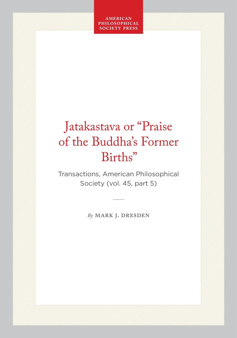 Cover image for Jatakastava or “Praise of the Buddha’s Former Births” ISBN 9781422376874