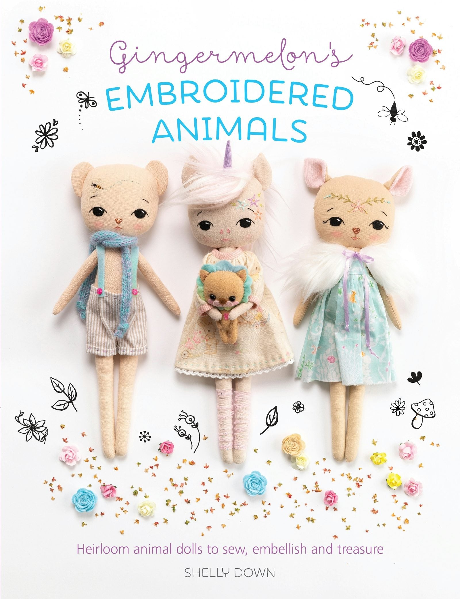 Book cover image for Gingermelon's Embroidered Animals ISBN: 9781446307304