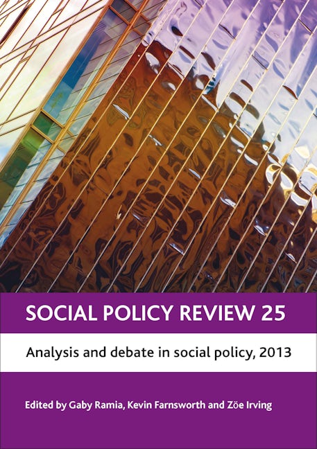 Book cover image for Social Policy Review 25 ISBN: 9781447312741